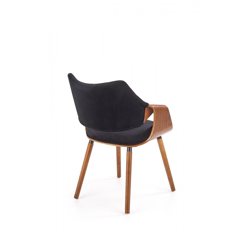 K396 chair, color: walnut / black