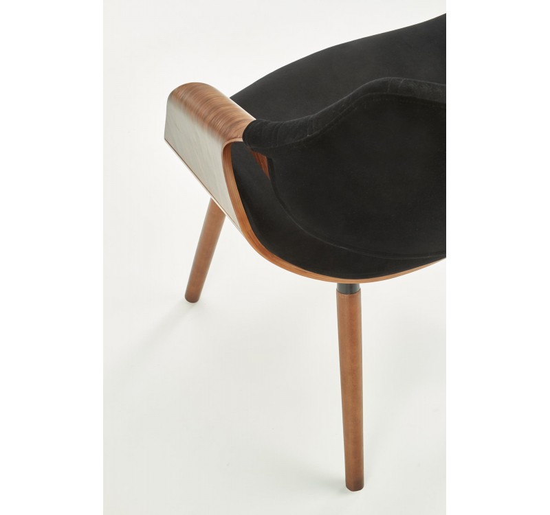 K396 chair, color: walnut / black