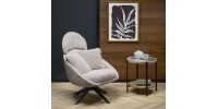 MERRY 2 leisure chair with swivel function, cappuccino