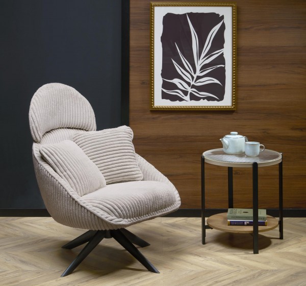 MERRY 2 leisure chair with swivel function, cappuccino