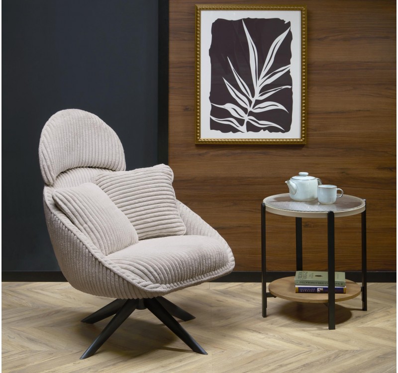MERRY 2 leisure chair with swivel function, cappuccino