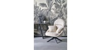 MERRY 2 leisure chair with swivel function, cream