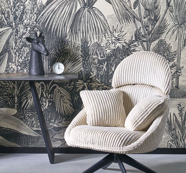 MERRY 2 leisure chair with swivel function, cream