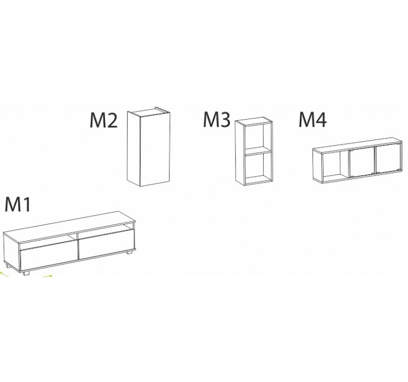 Συνθετο ξύλινο Nomad 196x170x43 DIOMMI 42-008