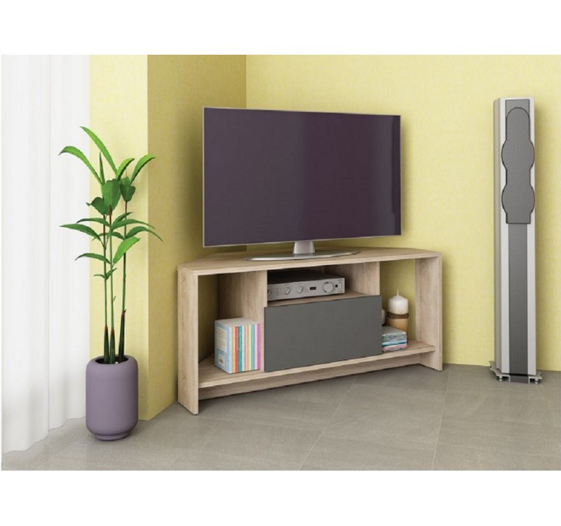 Σύνθετο ξύλινο Alfa 60 sonoma δρυς/γκρι διαμάντι 110x45x49 DIOMMI 33-294