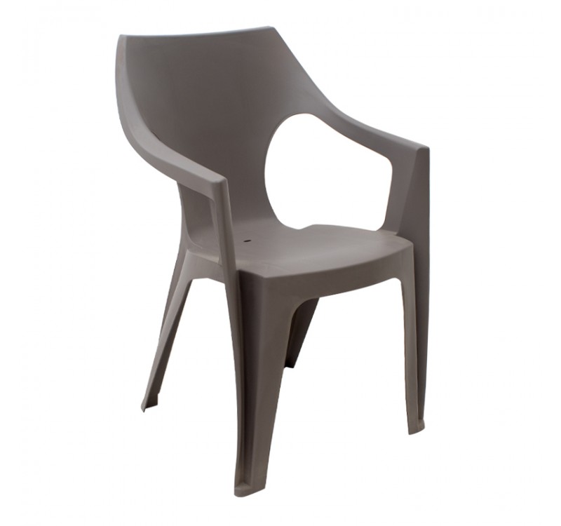 Πολυθρόνα πολυπροπυλενίου Dante χρώμα cappuccino 57x55x79εκ.
