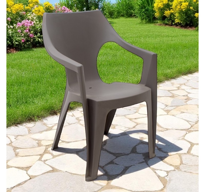 Πολυθρόνα πολυπροπυλενίου Dante χρώμα cappuccino 57x55x79εκ.