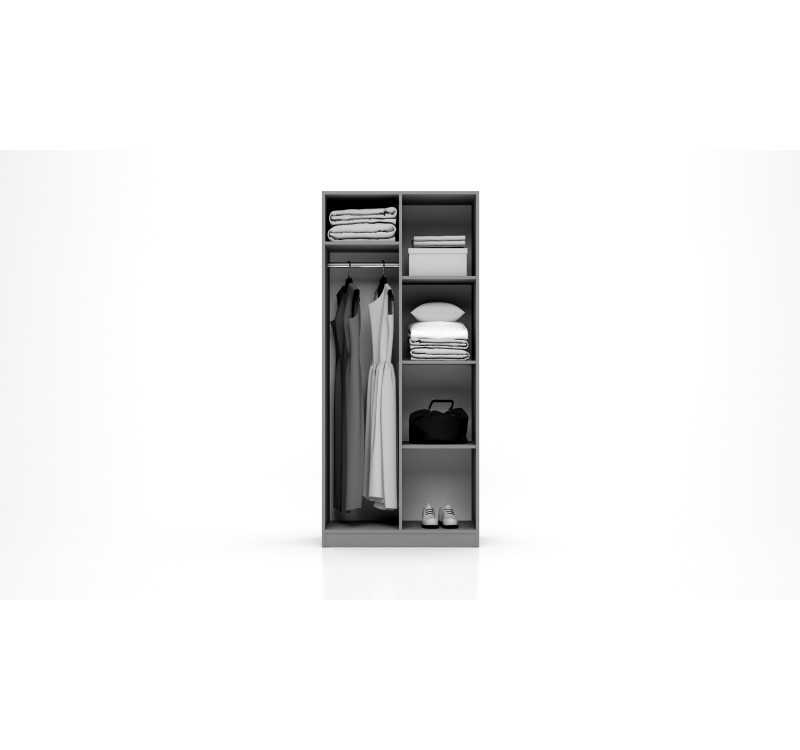 Δίφυλλη ντουλάπα RIKI 80x52x181 DIOMMI 31-010