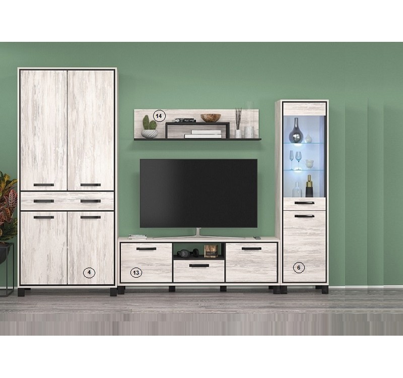 Σύνθετο  σαλονιού Evelin1 285x52x200 DIOMMI 31-059