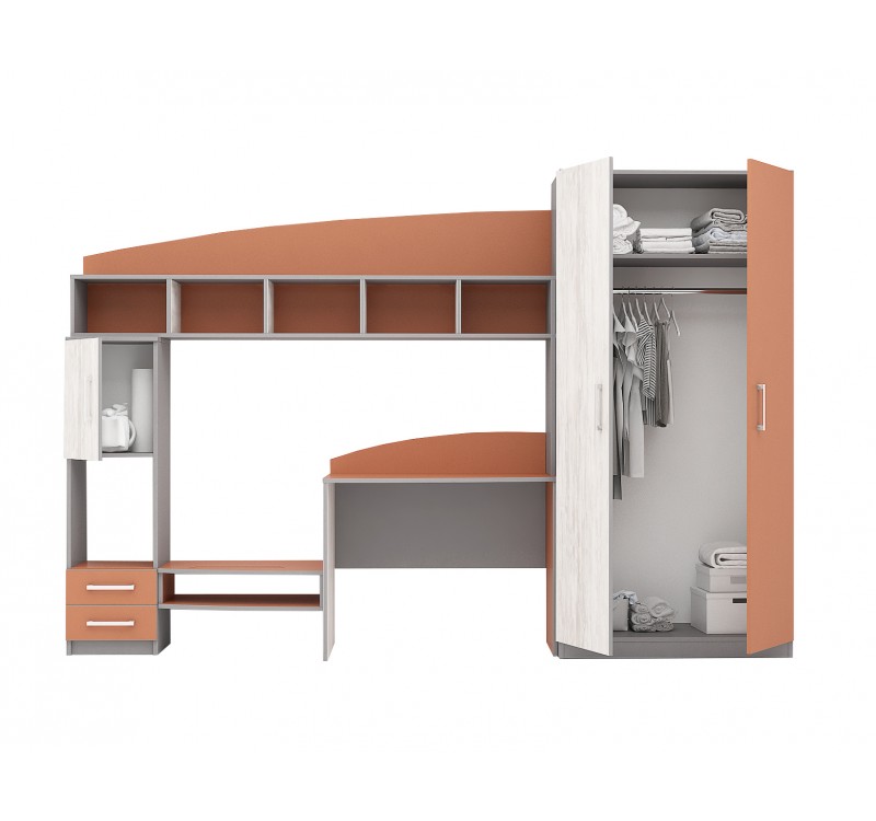 Σύνθεση παιδικού δωματίου TOMAS grey/blanko/sahara DIOMMI 31-068