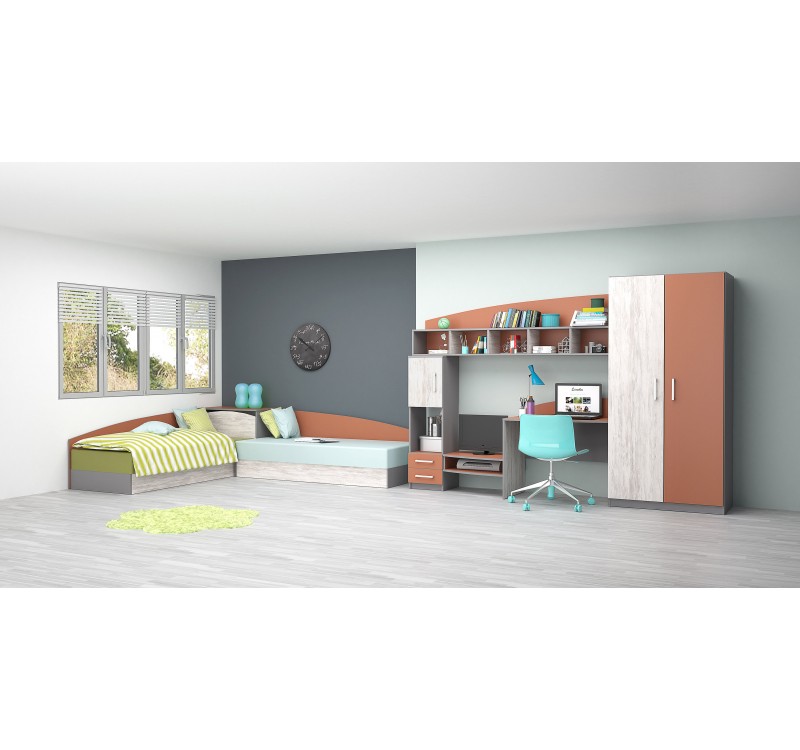 Σύνθεση παιδικού δωματίου TOMAS grey/blanko/sahara DIOMMI 31-068