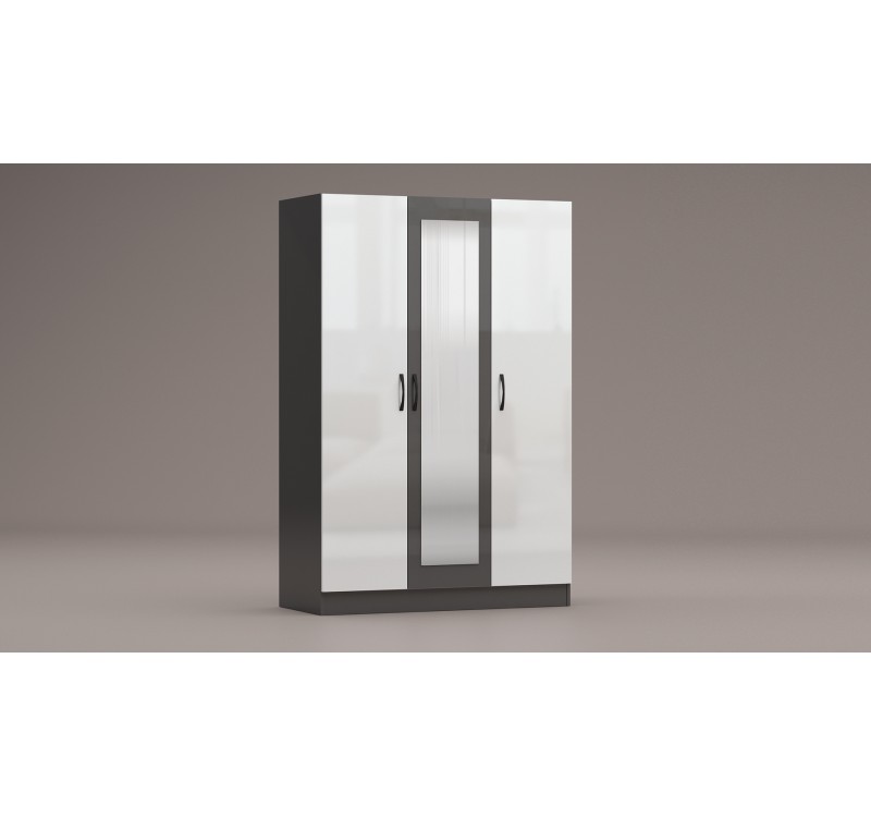 Τρίφυλλη ντουλάπα με καθρέφτη Apolo3 120x52x181 DIOMMI 33-134