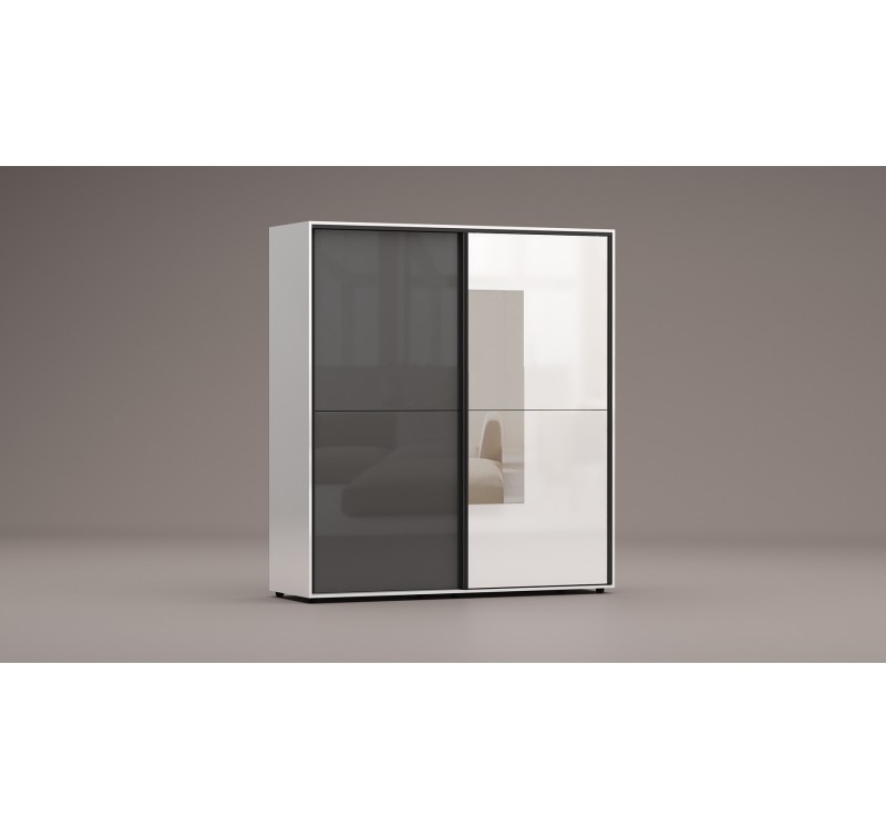 Ντουλάπα με συρόμενες πόρτες και καθρέφτη Αpolo8 180x59x200 DIOMMI 33-150