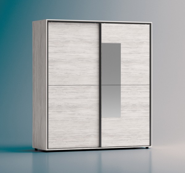 Ντουλάπα με συρόμενες πόρτες και καθρέφτη Apolo8 180x59x200 DIOMMI 33-149