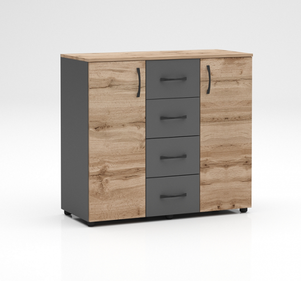 Συρταριέρα Apolo4 με συρτάρια και πορτεσ 100x43x91 DIOMMI 33-164