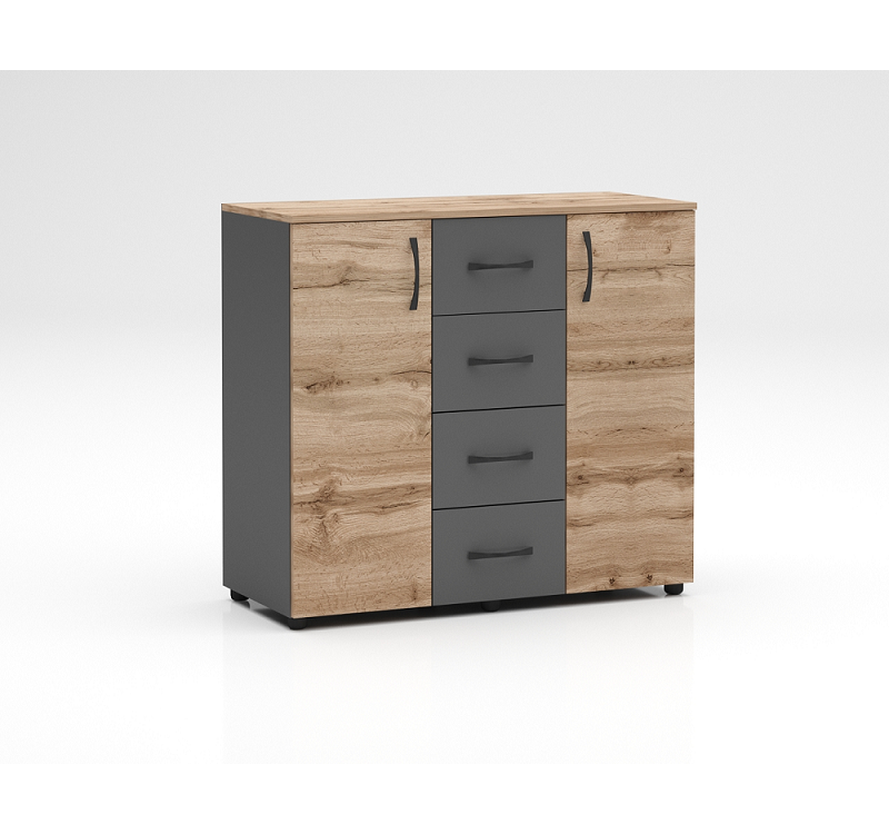 Συρταριέρα Apolo4 με συρτάρια και πορτεσ 100x43x91 DIOMMI 33-167