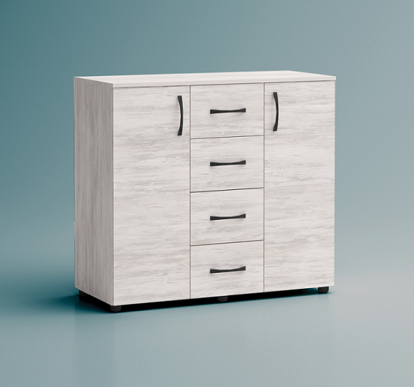 Συρταριέρα Apolo4 με συρτάρια και πορτεσ 100x43x91 DIOMMI 33-167