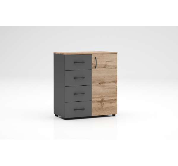 Συρταριέρα Apolo5 με συρτάρια και πορτα 80x43x91 DIOMMI 33-176