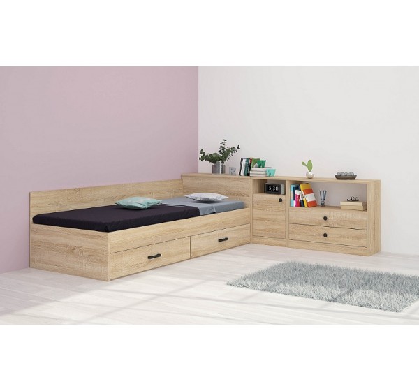 Κρεβάτι με συρτάρια και ντουλάπι Marea 82x190 DIOMMI 33-277