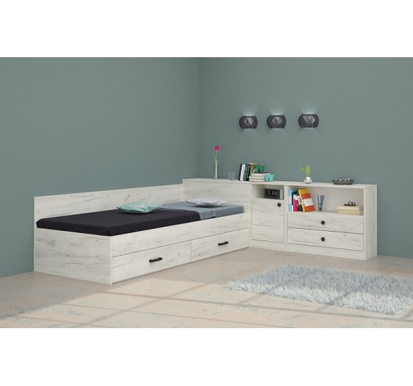 Κρεβάτι με συρτάρια και ντουλάπι Marea 82x190 DIOMMI 33-279