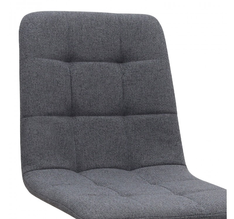 Καρέκλα τραπεζαρίας Bianca Megapap γκρι ύφασμα - μεταλλικό μαύρο πόδι 43x56x84εκ.