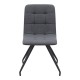 Καρέκλα τραπεζαρίας Bianca Megapap γκρι ύφασμα - μεταλλικό μαύρο πόδι 43x56x84εκ.