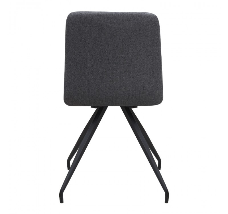 Καρέκλα τραπεζαρίας Bianca Megapap γκρι ύφασμα - μεταλλικό μαύρο πόδι 43x56x84εκ.