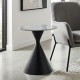 Τραπεζάκι βοηθητικό Logan Megapap sintered stone - μέταλλο χρώμα γκρι εφέ μαρμάρου - μαύρο Ø50x56εκ.