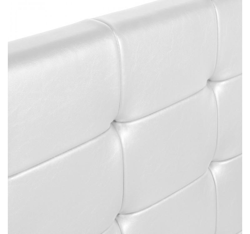 Κρεβάτι Iro Megapap από τεχνόδερμα με αποθηκευτικό χώρο χρώμα λευκό 160x200εκ.