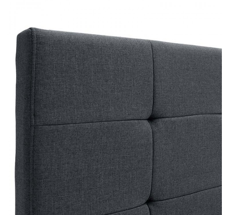 Κρεβάτι Iro Megapap υφασμάτινο με αποθηκευτικό χώρο χρώμα ανθρακί 160x200εκ.