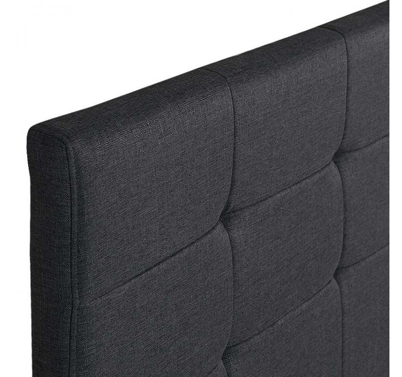 Κρεβάτι Sissy Megapap υφασμάτινο χρώμα ανθρακί 160x200εκ.