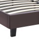 Κρεβάτι Sissy Megapap από τεχνόδερμα χρώμα καφέ 160x200εκ.