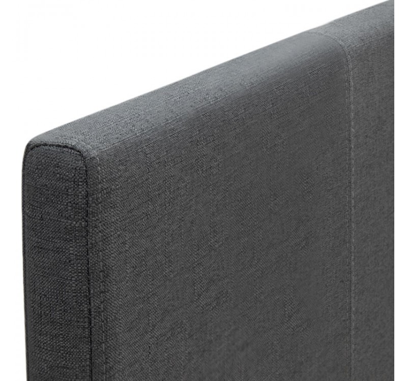 Κρεβάτι Flat Megapap υφασμάτινο χρώμα ανθρακί 150x200εκ.