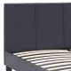 Κρεβάτι Flat Megapap από τεχνόδερμα χρώμα μαύρο ματ 150x200εκ.