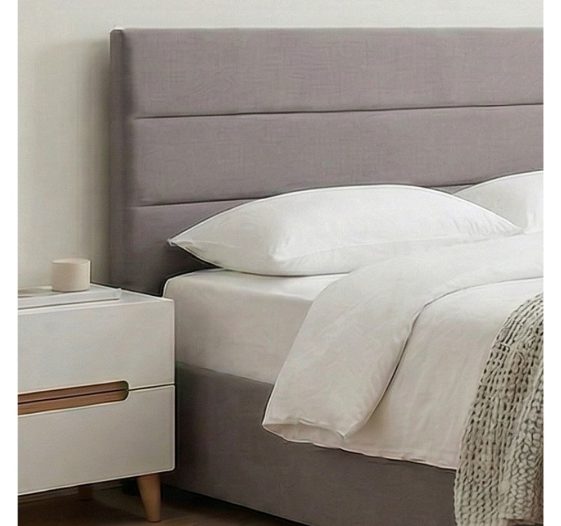 Κρεβάτι Olmo Megapap βελούδινο με αποθηκευτικό χώρο χρώμα γκρι 150x200εκ.