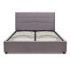 Κρεβάτι Olmo Megapap βελούδινο με αποθηκευτικό χώρο χρώμα γκρι 160x200εκ.
