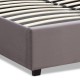 Κρεβάτι Olmo Megapap βελούδινο με αποθηκευτικό χώρο χρώμα γκρι 160x200εκ.