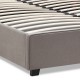 Κρεβάτι Verona Megapap υφασμάτινο με αποθηκευτικό χώρο χρώμα γκρι - μπεζ 160x200εκ.