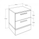 Κομοδίνo Base Megapap χρώμα λευκό - sonoma 45x40x52εκ.