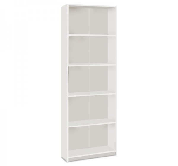 Βιβλιοθήκη Max Megapap χρώμα λευκό 58x23x170εκ.