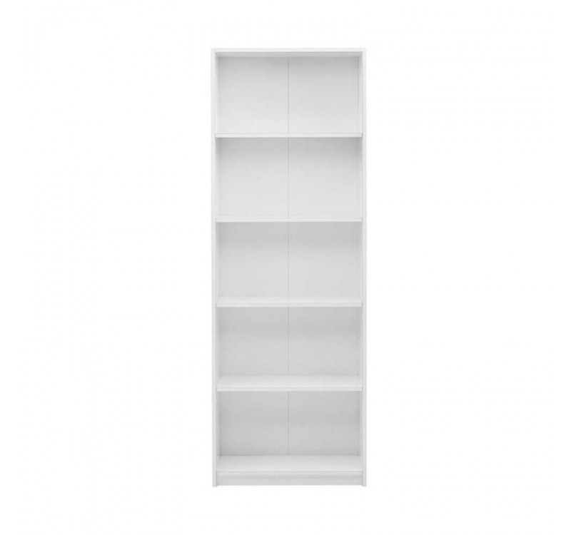 Βιβλιοθήκη Max Megapap χρώμα λευκό 58x23x170εκ.