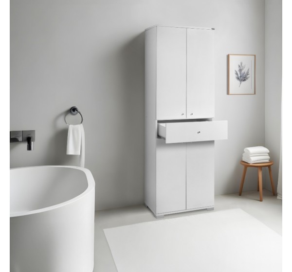 Ντουλάπα ρούχων Diamond Megapap δίφυλλη χρώμα λευκό gloss 60x38x187εκ.