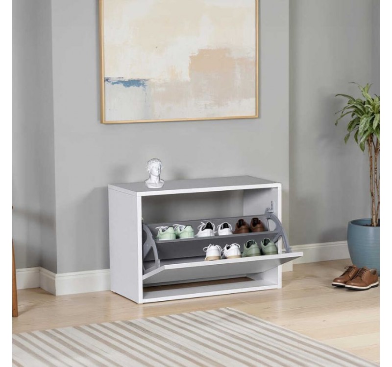 Παπουτσοθήκη Step Megapap 6 ζευγών χρώμα λευκό 60x30x42εκ.