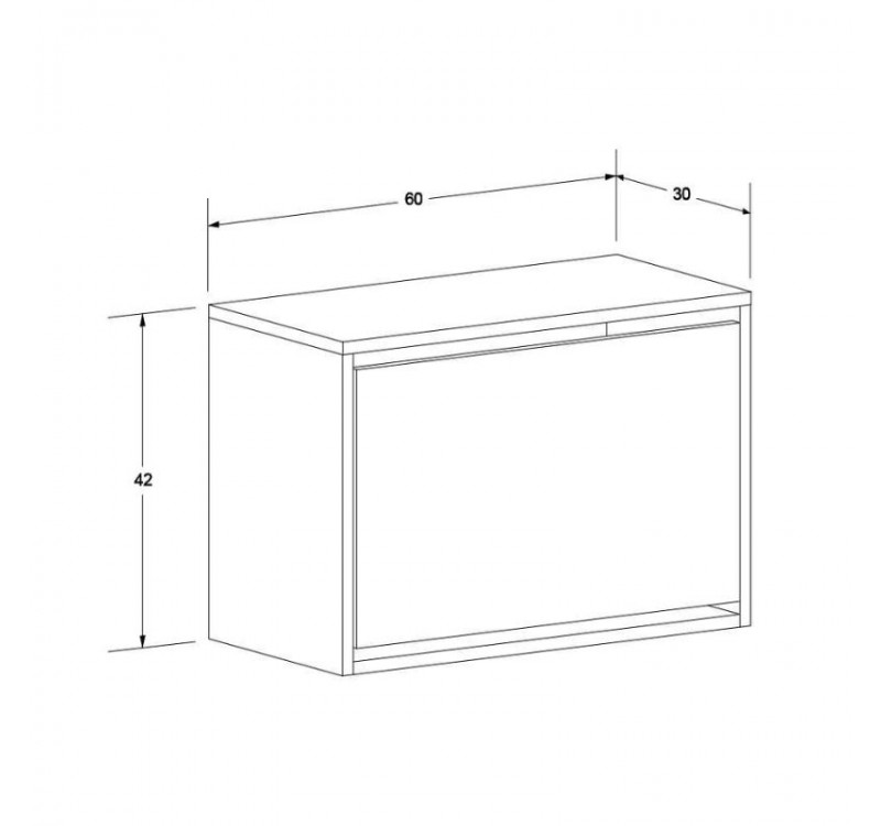 Παπουτσοθήκη Step Megapap 6 ζευγών χρώμα λευκό 60x30x42εκ.