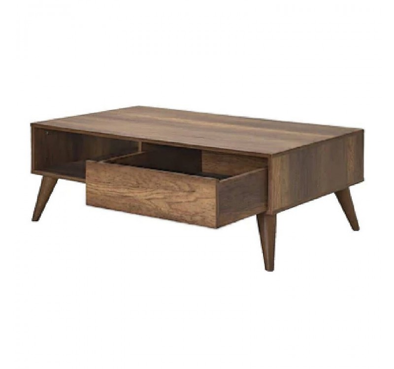 Τραπεζάκι σαλονιού Slide Megapap χρώμα καρυδί 110x65x42εκ.