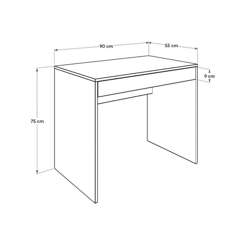 Γραφείο εργασίας Vareno Megapap χρώμα καρυδί 90x55x75εκ.