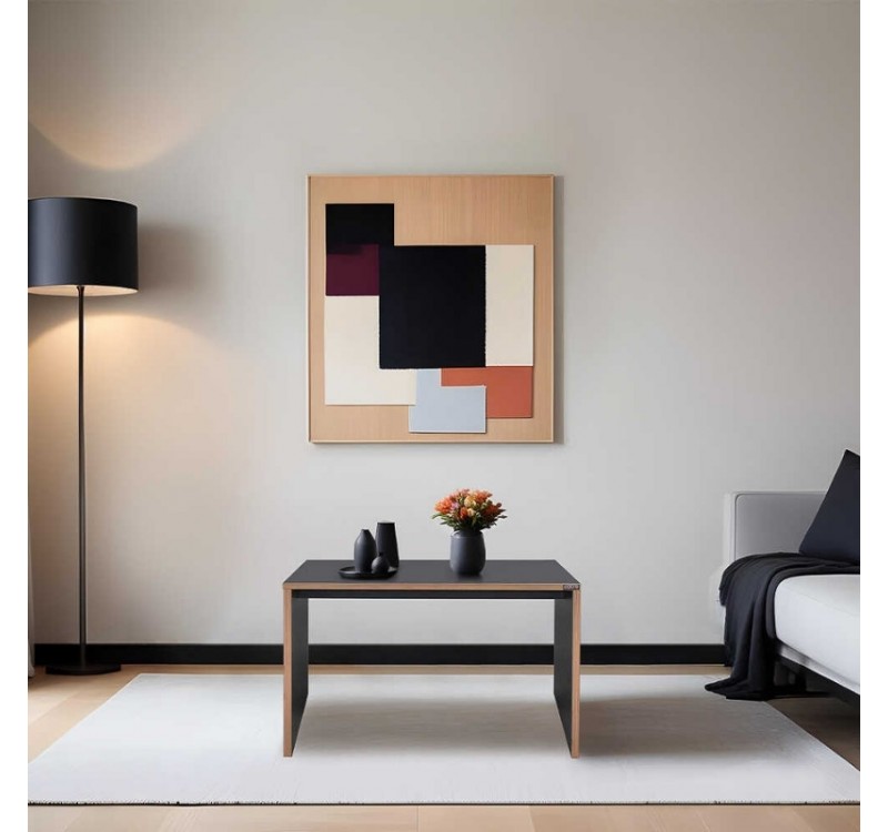 Τραπεζάκι σαλονιού - γραφείου Rio Megapap χρώμα ανθρακί 60x40x43εκ.