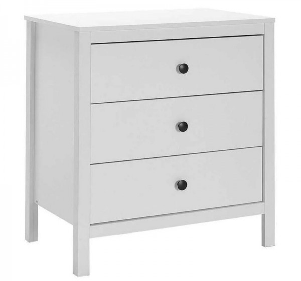 Συρταριέρα French Megapap χρώμα λευκό 73x47x81εκ.