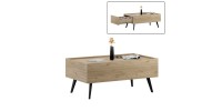 Τραπεζάκι σαλονιού Luna Megapap χρώμα florida oak 102x61x44εκ.