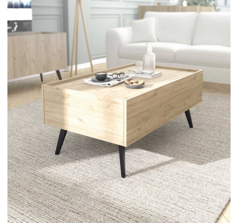 Τραπεζάκι σαλονιού Luna Megapap χρώμα florida oak 102x61x44εκ.